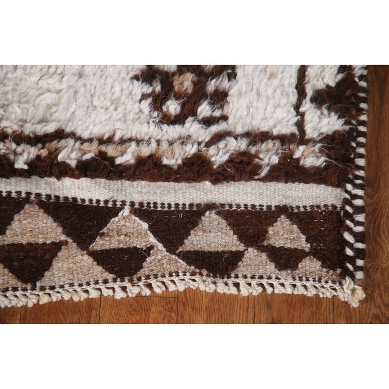 Anatolian Turkish Runner Rug Handmade Tribal Beige Wool Carpet - 3'2"x 12'3"