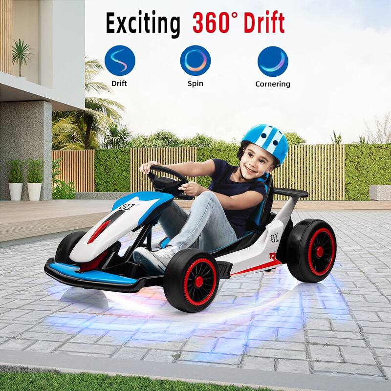Go Kart for Kids, 24V Drift Kart with 2X200W Strong Motor
