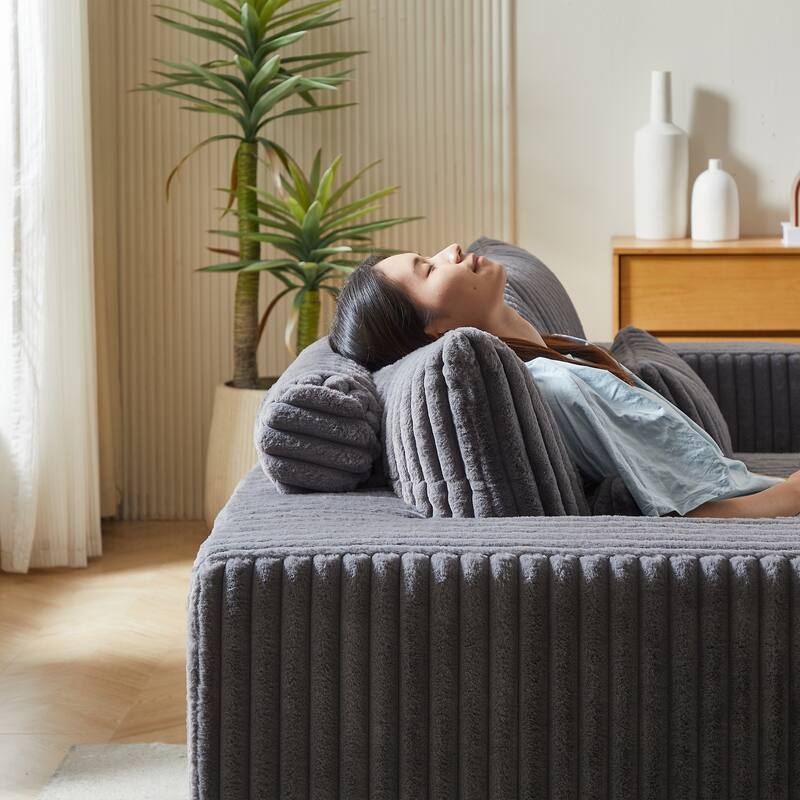 Oversized 87" Modular Sleeper Sofa Bed Lounge Chaise