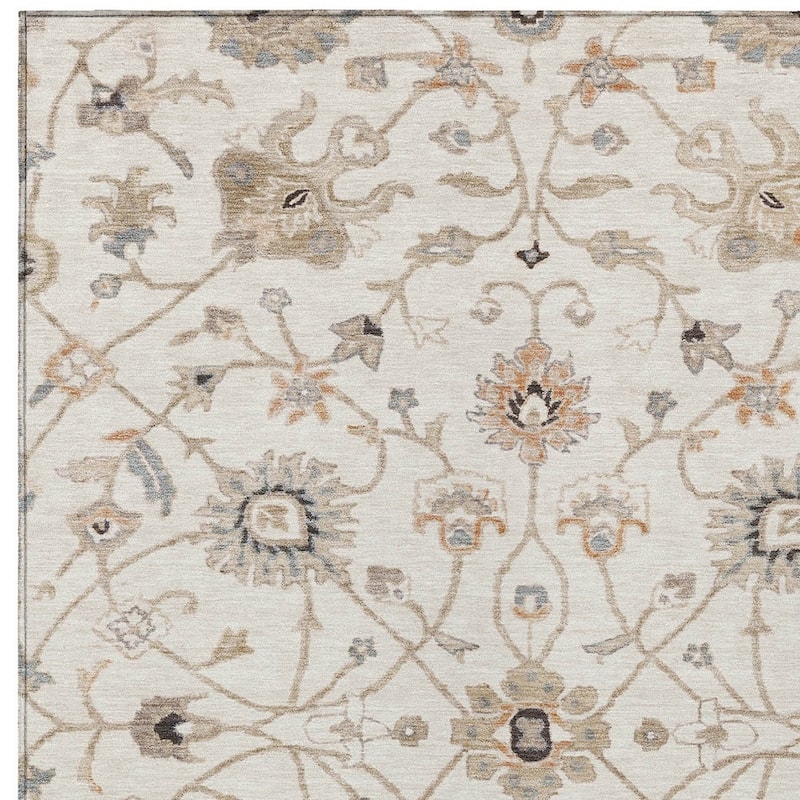 HomeRoots Floral Traditional Rectangle Outdoor Rug