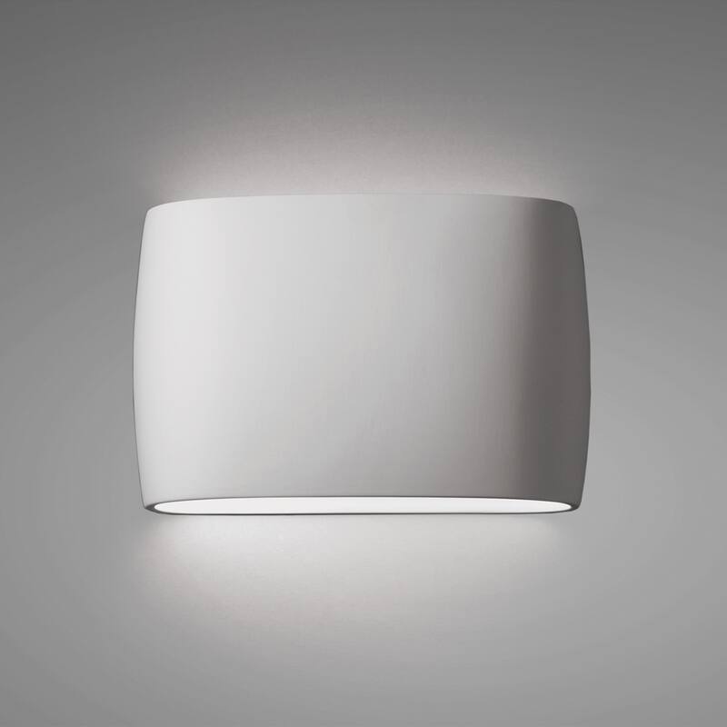Justice Design Group Ambiance ADA Outdoor Large Ceramic Wide Oval Wall Sconce