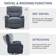 preview thumbnail 19 of 46, 360° Swivel Chair, Upholstered Recliner Chair with Adjustable Backrest Massage Reclining Chai for Living Room Lounge Chair