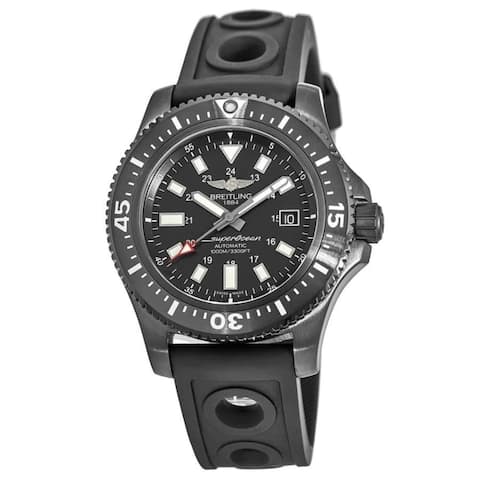 Breitling Men's 'Superocean' Black Rubber Watch