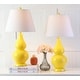 preview thumbnail 4 of 6, SAFAVIEH Lighting 27-inch Cybil Double Gourd Yellow Table Lamp (Set of 2) - 14" x 14" x 26"