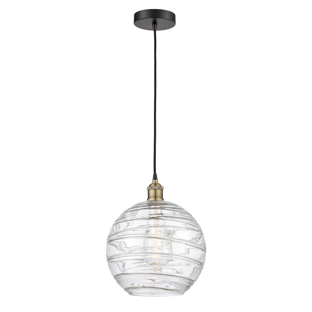 Innovations Lighting Athens Deco Swirl - 1 Light 12" Cord Hung Mini Pendant