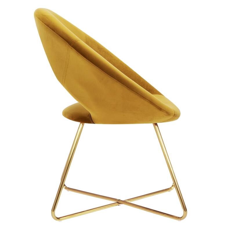 Modern Velvet Upholstered Accent Chair Vanity Leisure Chair