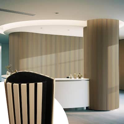 Art3d Flex Acoustic 3D Wall Panel 95.3"x23.8" Oak