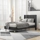 preview thumbnail 93 of 145, Alazyhome Upholstered Platform Bed Frame Black - Twin