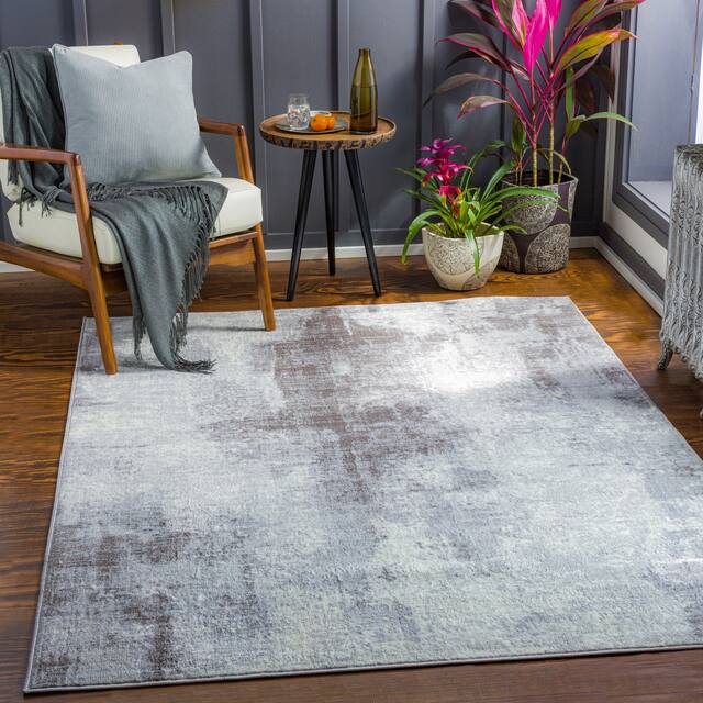 Cooke Industrial Abstract Area Rug - 8'10" x 12'4" - Slate