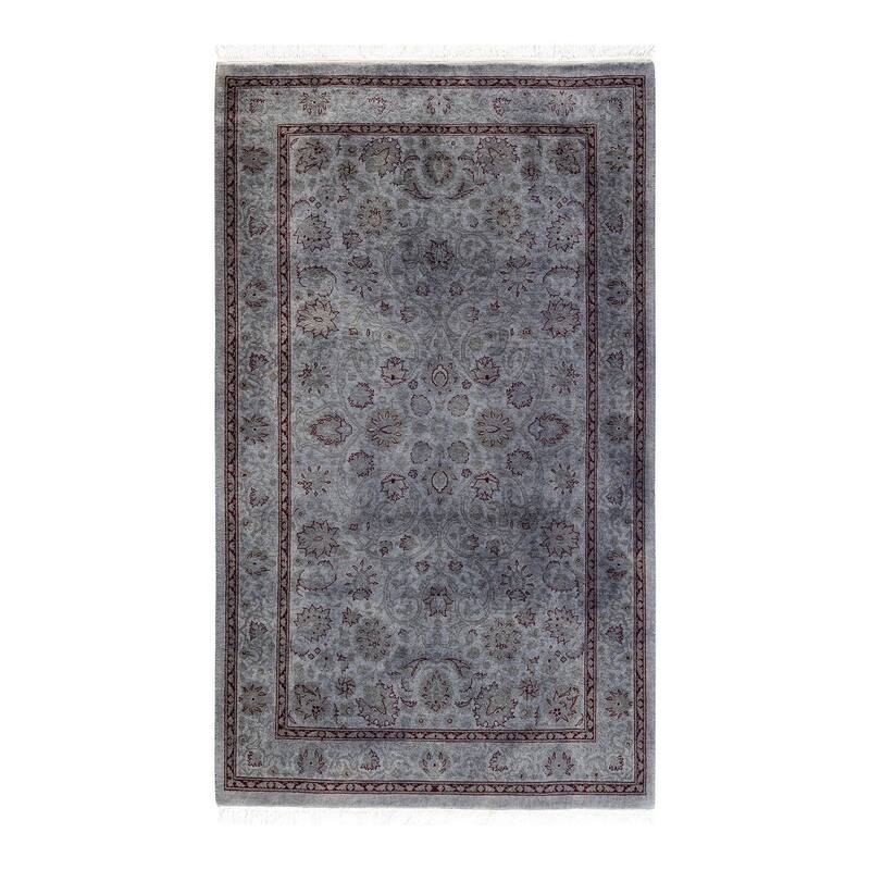Overton Hand Knotted Wool Vintage Inspired Modern Contemporary Overdyed Gray Area Rug - 3' 1" x 5' 4"