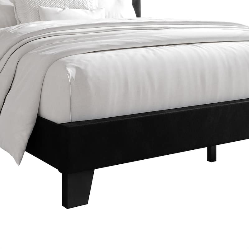 CraftPorch Simply Velvet Platform Bed