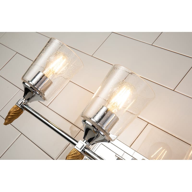 Vetiver Light Vanity in Silver with Gold Accents