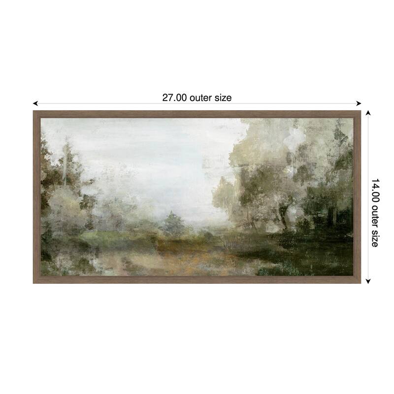 Misty Forest Morning Silence by PI Studio (27 x 14 in.), Framed Canvas Wall Art Print