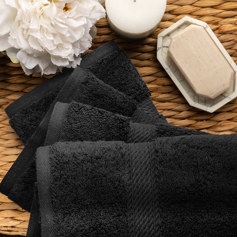 Superior Egyptian Cotton Pile Heavyweight Hand Towel Set of 4