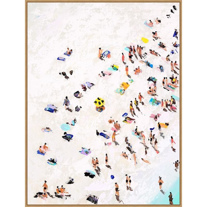 Beach Life by Urban Road Framed Canvas Wall Art Print - Sylvie Maple