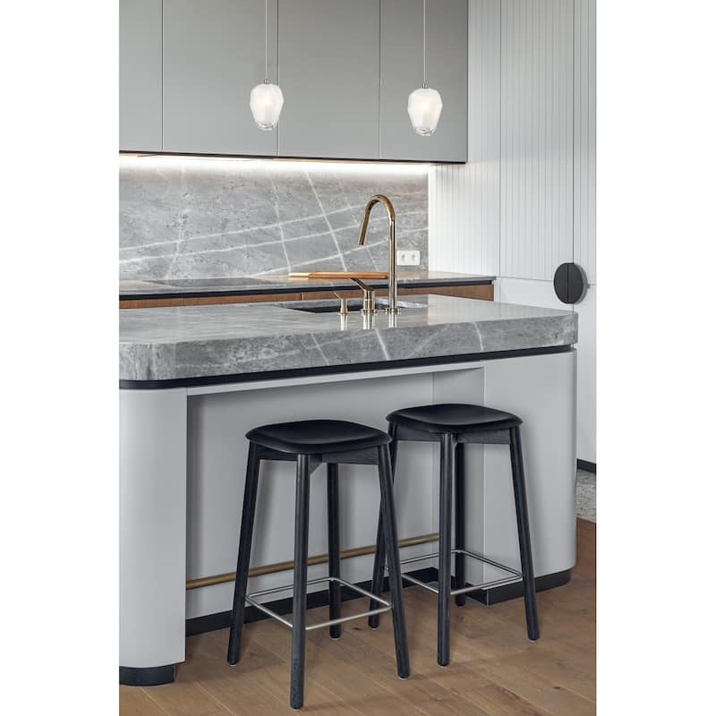 1-Light Chrome Pendant With A White Glass Shade