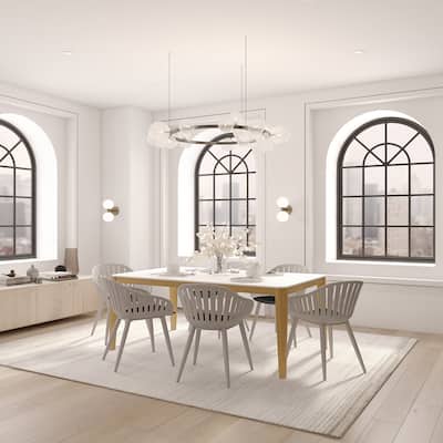 Midtown Concept FSC Certified Wood 7pc Indoor Carolen Dining Set