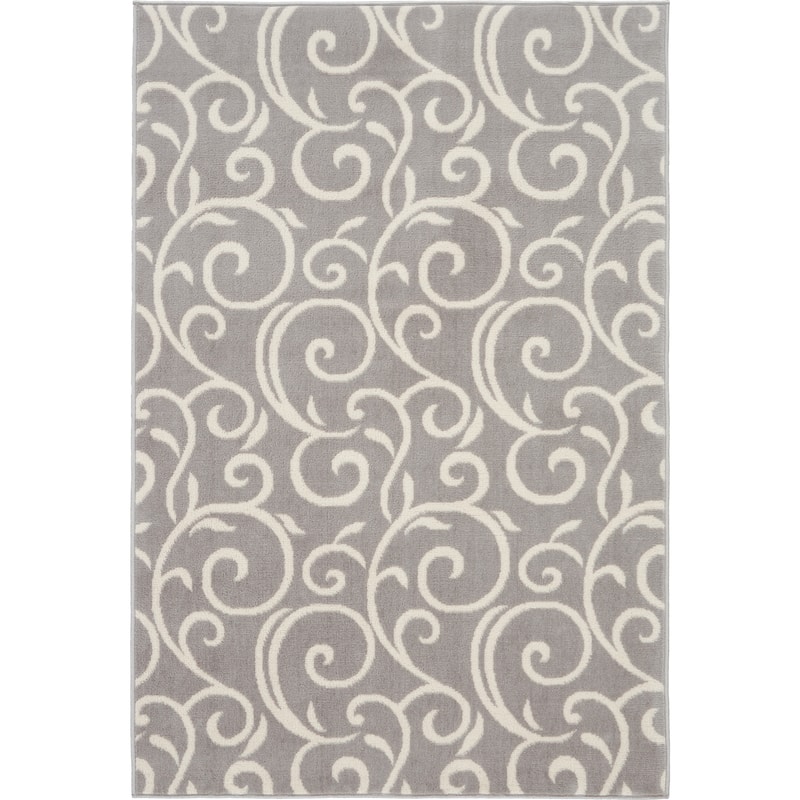 Luxo Power Loomed Floral Modern Area Rug By HomeRoots - 69' X '45' X '0.5