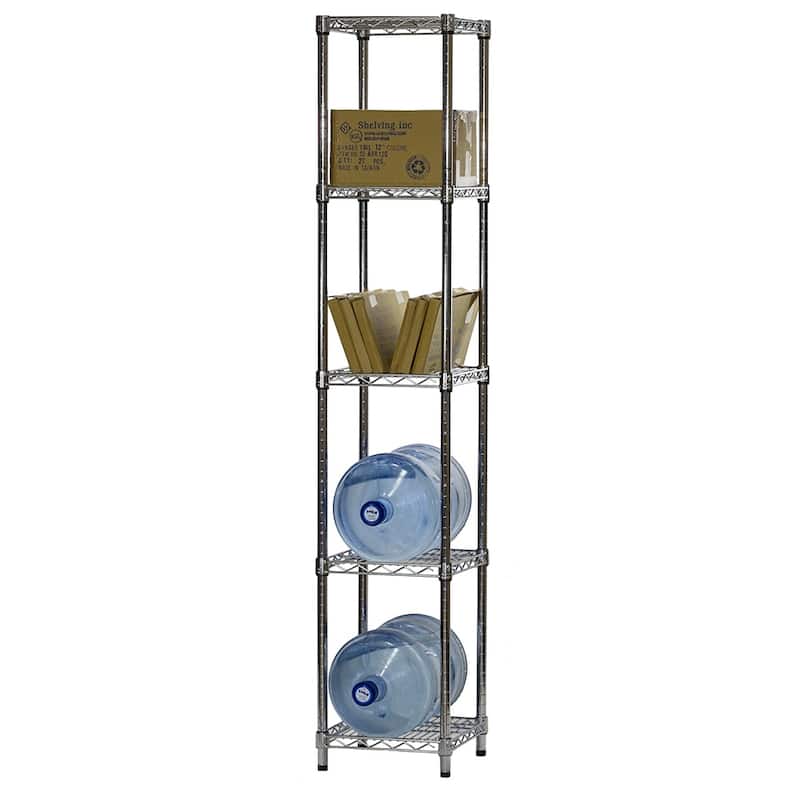 Shelving.com Chrome Wire Shelving with 5 Shelves - 14"d x 14"w