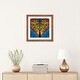 preview thumbnail 20 of 18, iCanvas "Heart With Blossoming Tree Of Life Inside On Blue Background" by Valery Rybakow