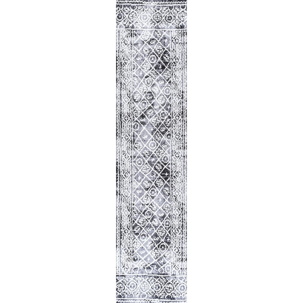 JONATHAN Y Illi Moroccan Geometric Distressed Area Rug