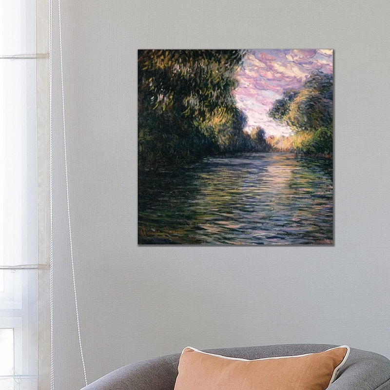 iCanvas "Morning on the Seine, 1897" by Claude Monet Canvas Print - 26x26x1.5