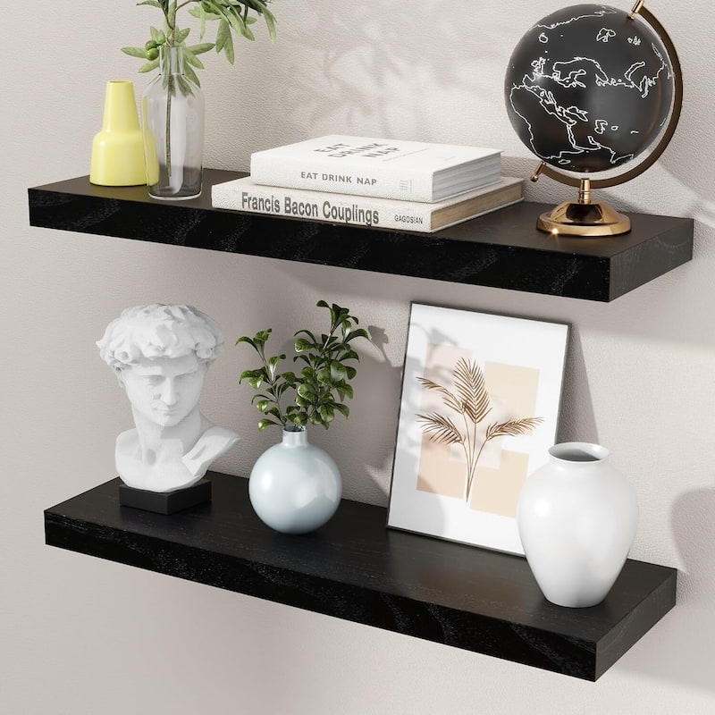 Wall Shelves for Bedroom - Black