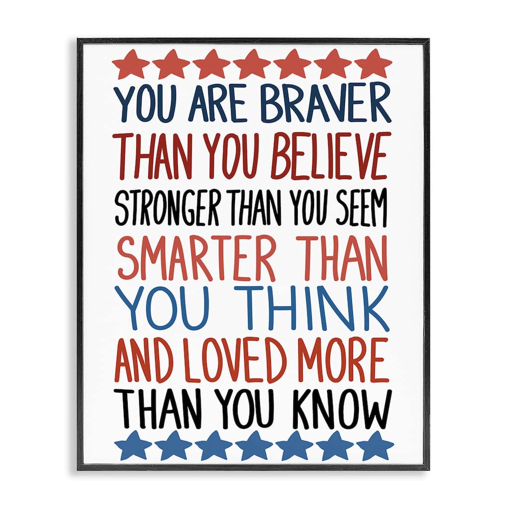 Stupell Bold Self Confidence Phrases Framed Giclee Art Design By Sweet Melody Designs