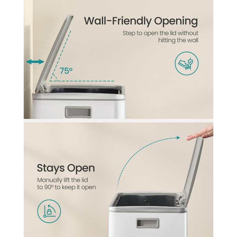 13-Gallon Trash Can with Soft-Close Lid