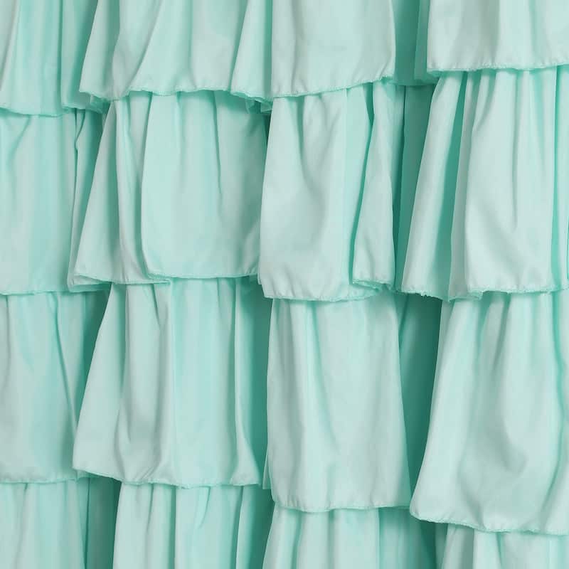 Lush Decor Ruffled Solid Color Shower Curtain