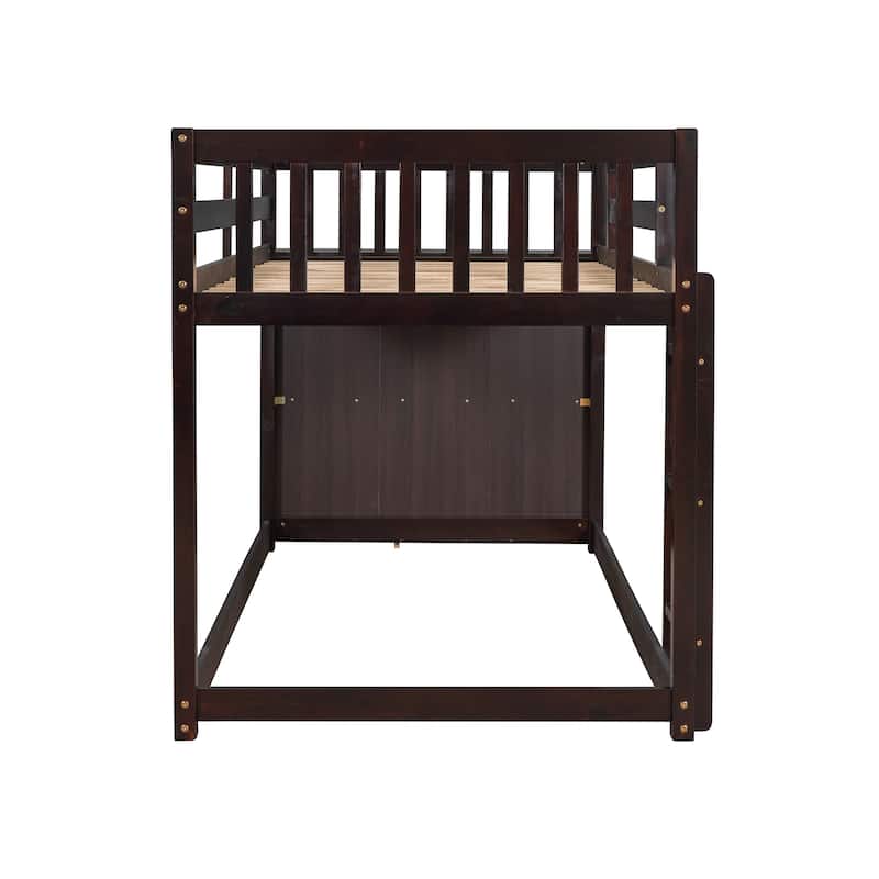 Bunk Bed with 4 Drawers and 3 Shelves
