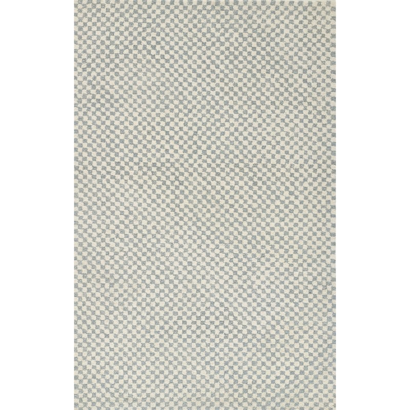 Momeni Charles Hand Tufted Wool Geometric Area Rug - Blue - 3'6" X 5'6"