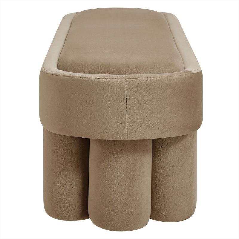 Mossi Oval Performance Velvet Accent Bench