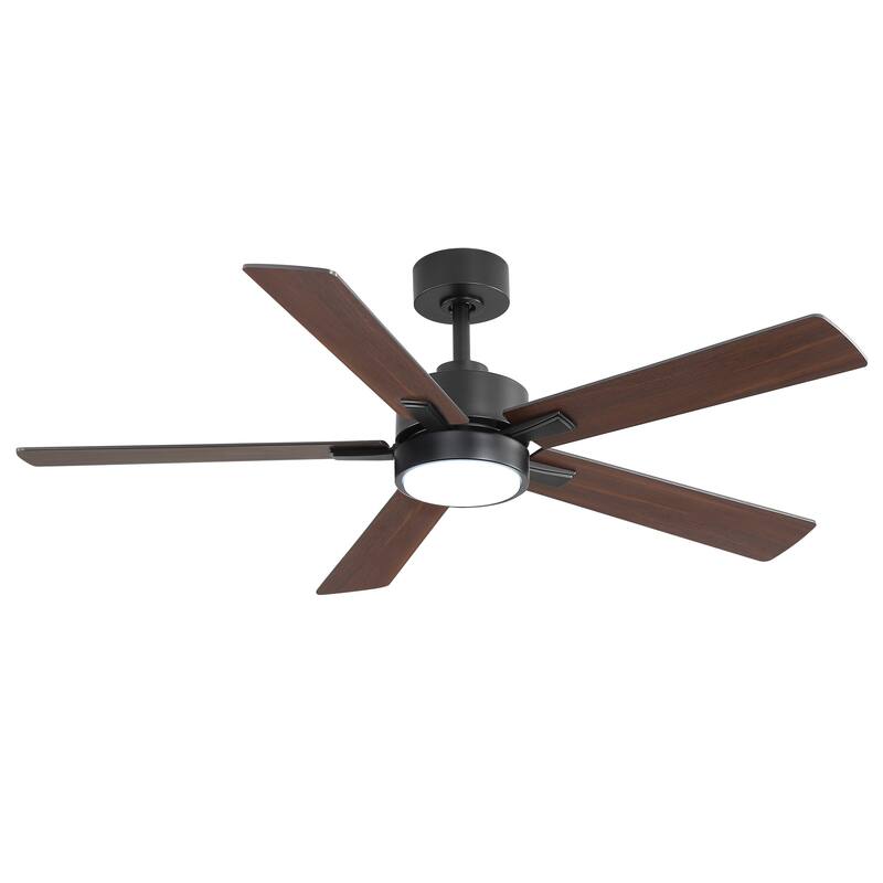 52 Inch Integrated Ceiling Fan with LED Light and Remote(5-Blades)