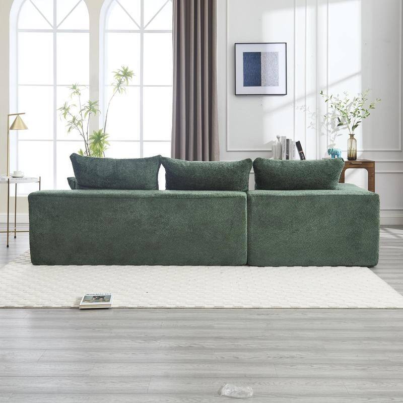 Stylish L-Shaped Sofa,Soft Fabric,Deep Seat and No Assembly