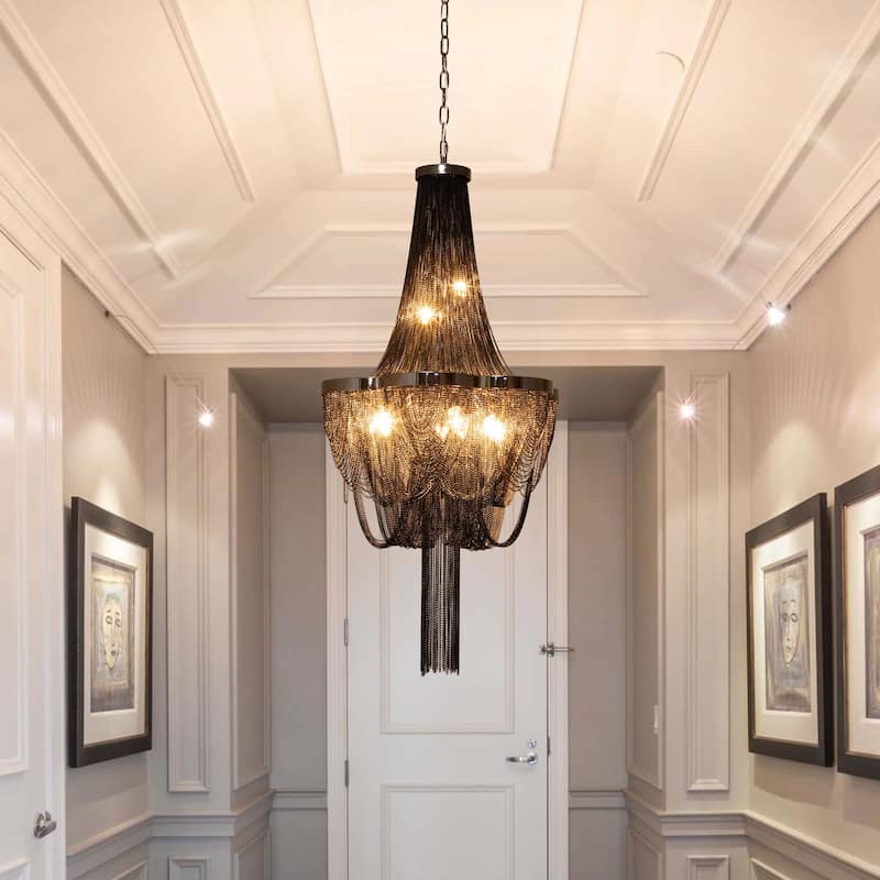 8 - Light Luxury Large Antique Unique / Statement Empire Chandelier - W19.7"