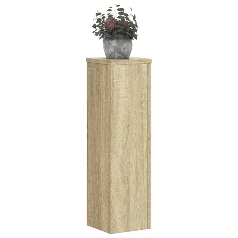 vidaXL Plant Stand Set of 2 Sonoma oak Engineered wood Tall Modern - 6.7 x 6.7 x 23.6 in