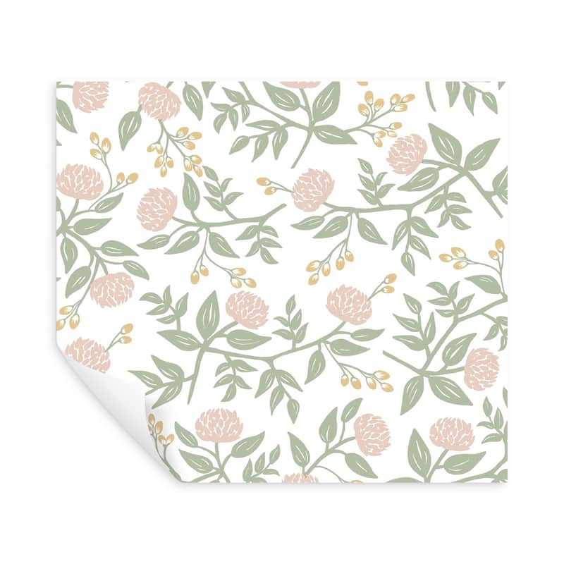 Rifle Paper Co. Peonies Blush Floral Premium Peel + Stick Wallpaper