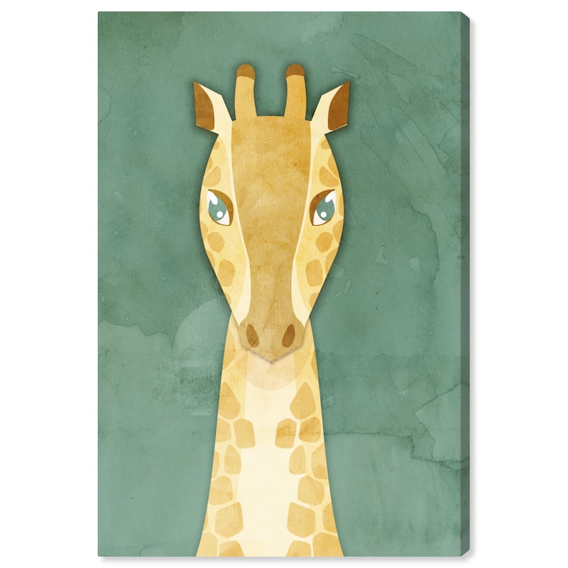 Wynwood Studio Canvas Animals Vibrant Giraffe Green and Emerald Modern & Contemporary Wall Art Canvas Print