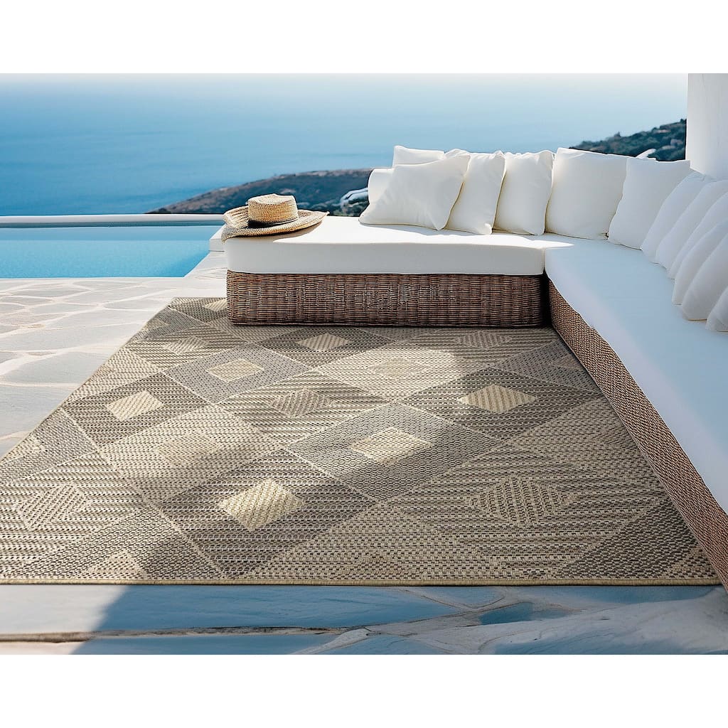Well Woven Alto Heritage Moroccan Diamond Indoor Outdoor Area Rug
