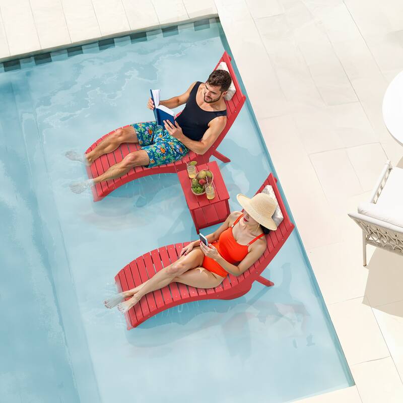 HDPS Water-Resistance Patio Lounge Chair Set of 4