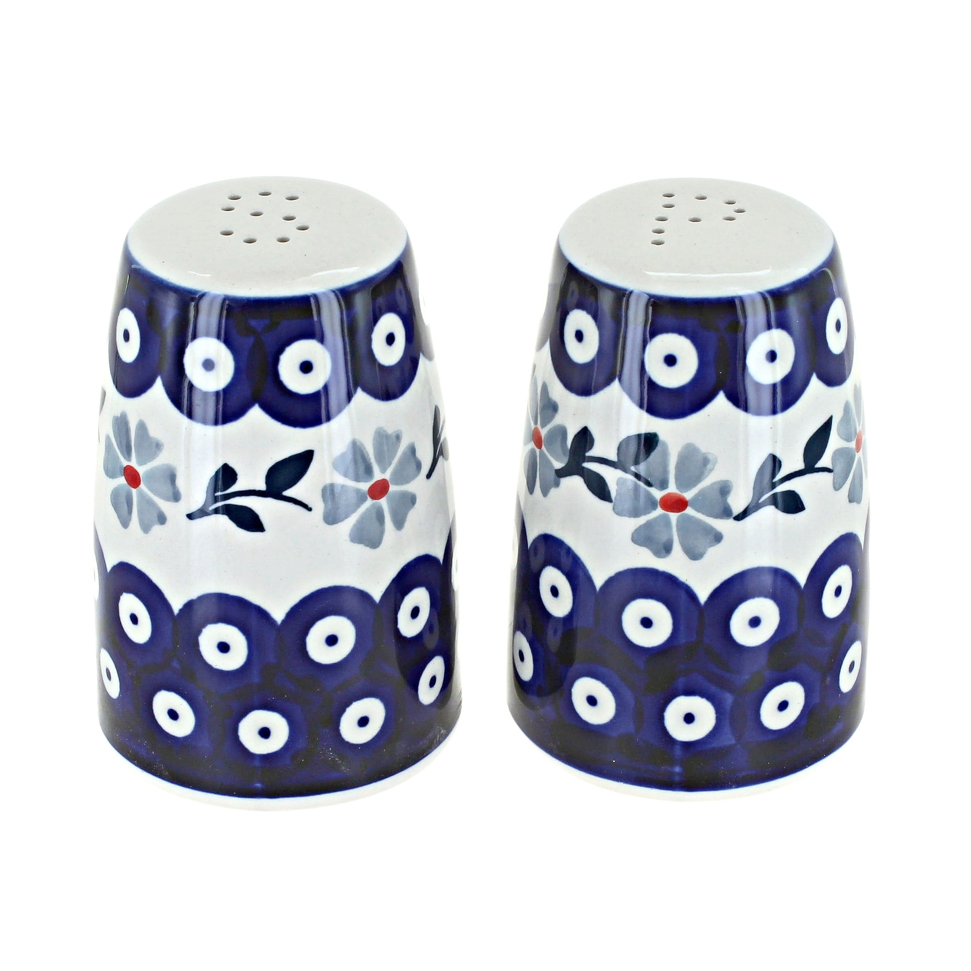 Blue Rose Polish Pottery S086 Manufaktura Salt and Pepper Shakers