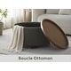 preview thumbnail 24 of 51, Huimo Modern round wooden tray Ottoman with Storage