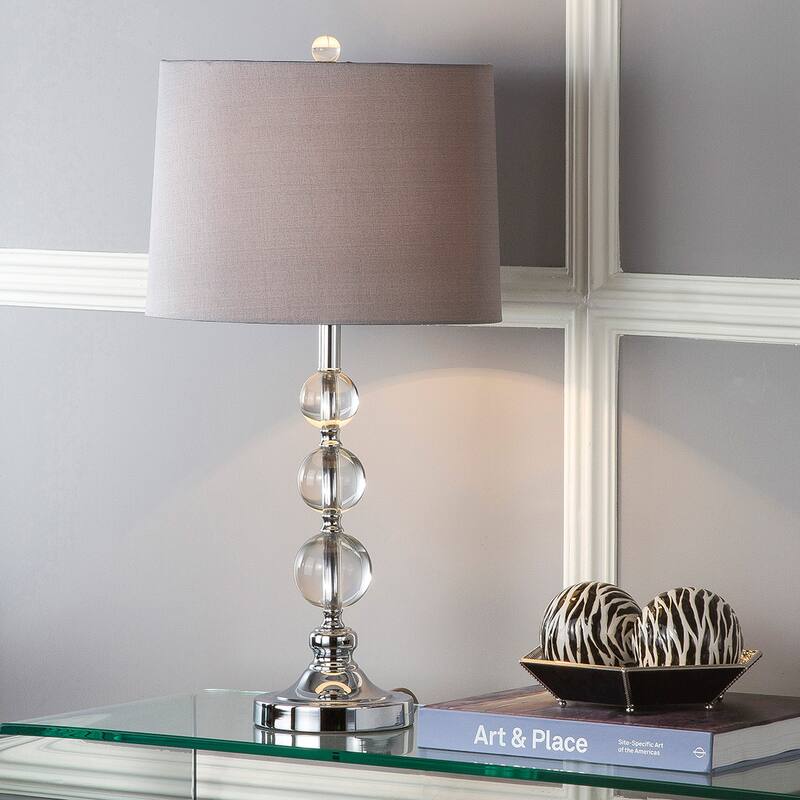 SAFAVIEH Lighting 27-inch Keeva Clear Crystal Table Lamp (Set of 2). - 14" W x 14" D x 27" H