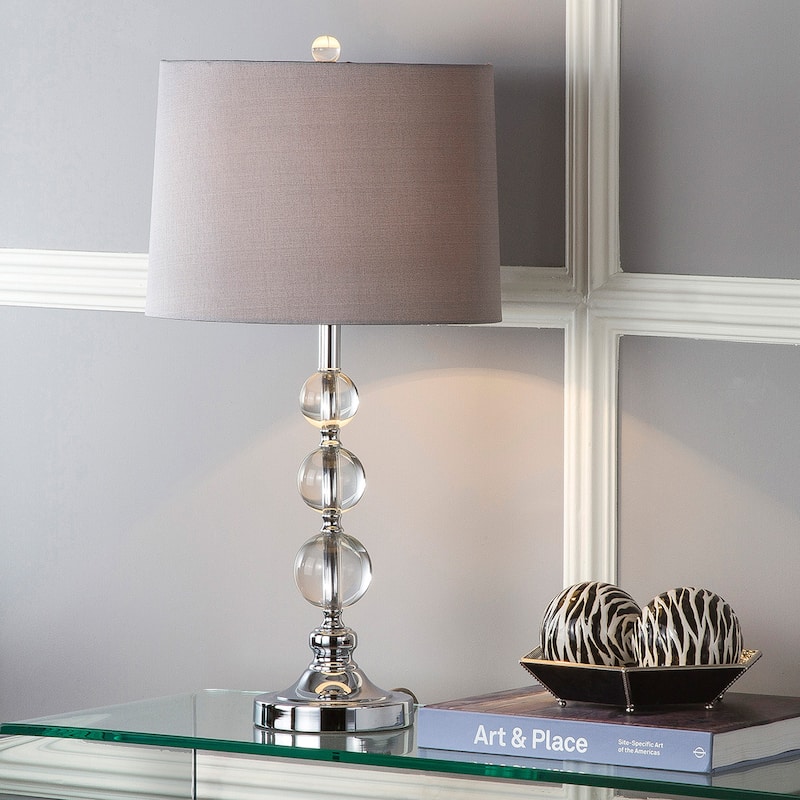 SAFAVIEH Lighting Gidget 27-inch Clear Crystal Table Lamp (Set of 2)