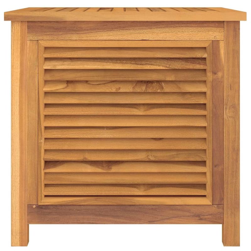 vidaXL Patio Storage Box Outdoor Cushion Storage with Bag Solid Wood Teak