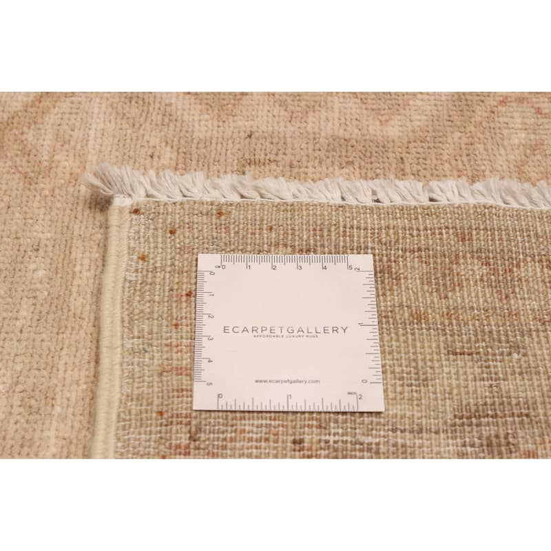 ECARPETGALLERY Hand-knotted Chobi Finest Ivory Wool Rug - 6'5 x 8'7