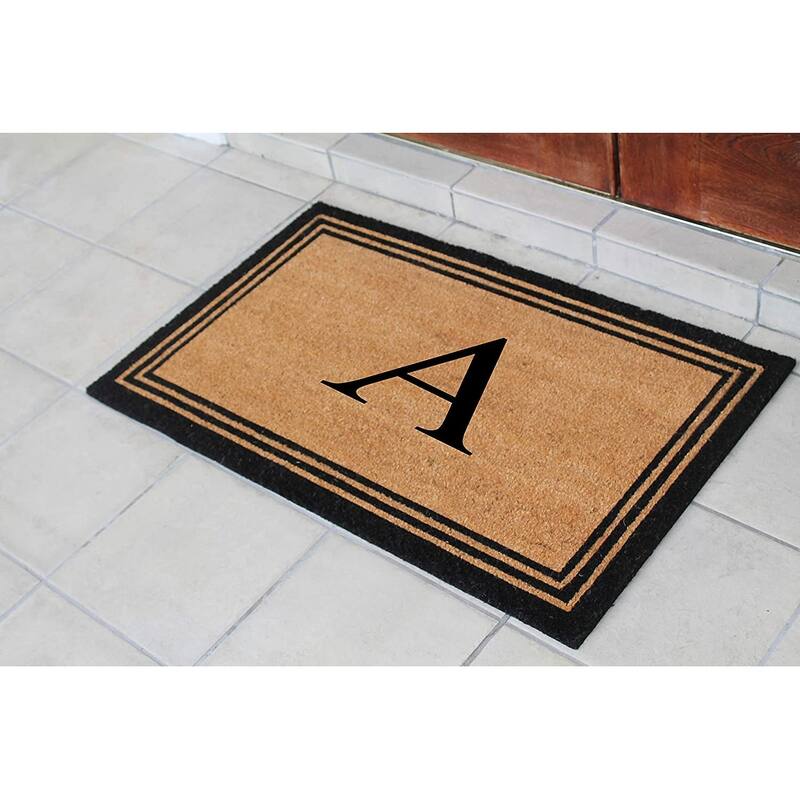 Pure Natural Coir Doormat with Heavy Duty PVC Backing,0.75 Inch Pile Height, Perfect for Outdoor Use