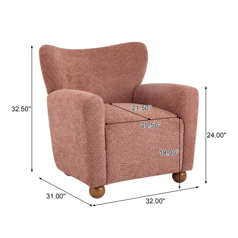 Christopher Knight Home - Eulalia Wingback Boucle Armchair