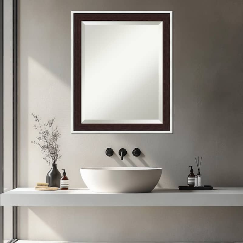 Maya Beveled Framed Bathroom Vanity Wall Mirror